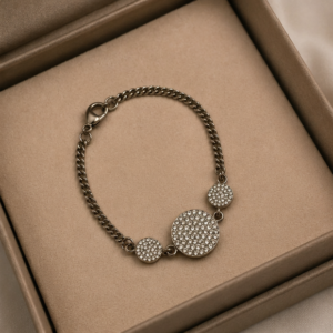 Pave Disc Chain Bracelet