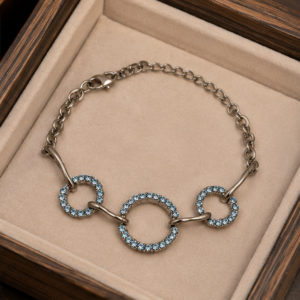 Oxidised Triple Circle Bracelet