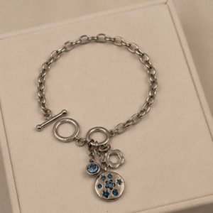Blue Charm Toggle Bracelet