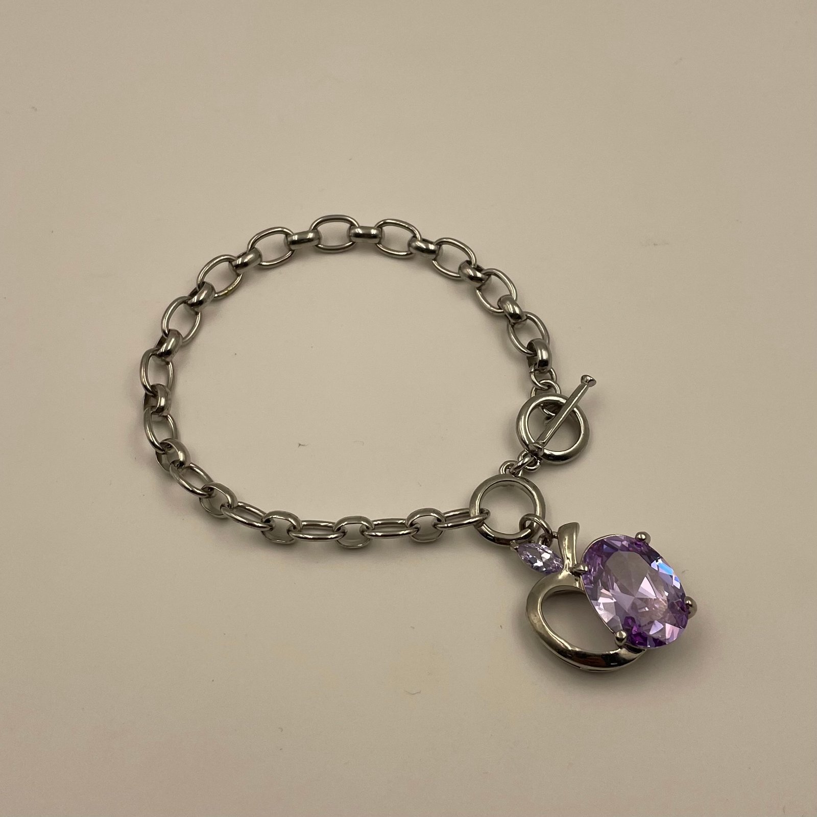 Amethyst Drop Toggle Bracelet - Image 4
